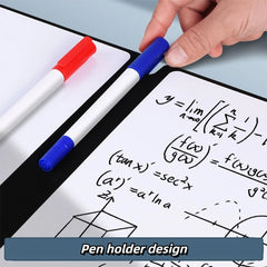 Folding A5 Whiteboard Notebook Reusable Business Whiteboard Notepad Leather Erasing Writing Board Office Accessories